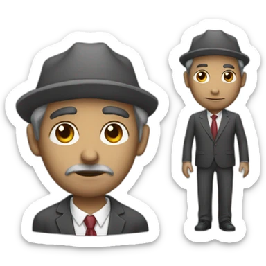 half of homeless and half of businessmen sticker