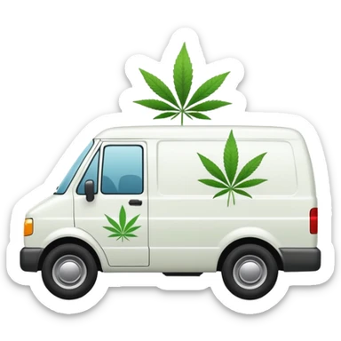 Weed dispensary delivery vehicle  sticker