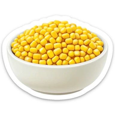sweetcorn kernels in a bowl sticker