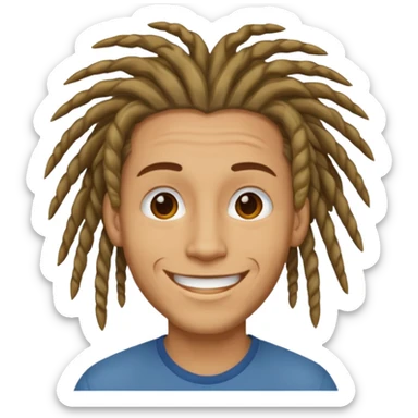 man light skin with dread hair sticker