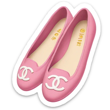 chanel pink flats sticker