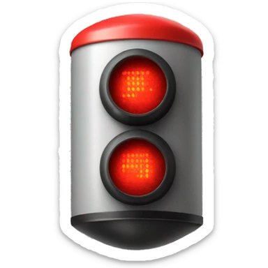 a red warning light like on a police car sticker