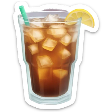 sweet iced tea in a clear cup sticker