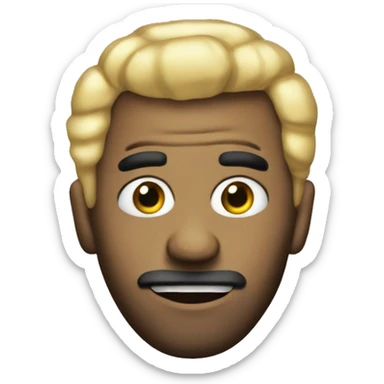 puppet evil man blonde comb over hair sticker