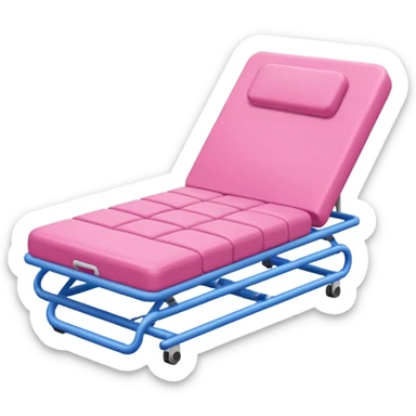 cama de fisioterapia color rosa  sticker