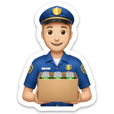 Beer delivery guy sticker