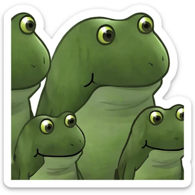 Frog army castle sticker