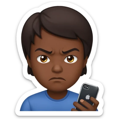 Scammer on a phone sticker