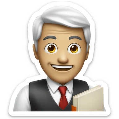 happy horror entrepreneur face with book sticker