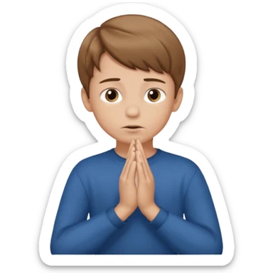 boy asking for silence sticker