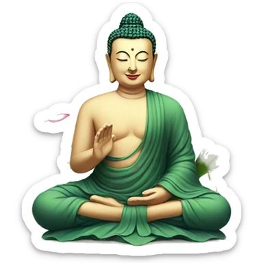 buddha with lotus sticker