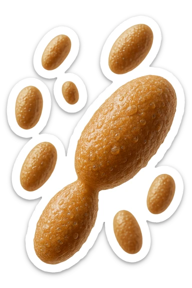 batteri della candida fluttuano in aria, IPERREALISTICO 4K sticker