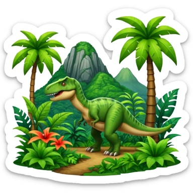 Jurassic Park GREEN COLOR sticker