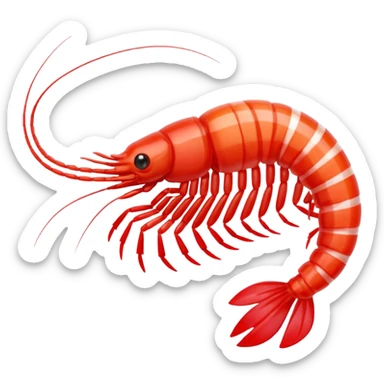 Candy shrimp sticker
