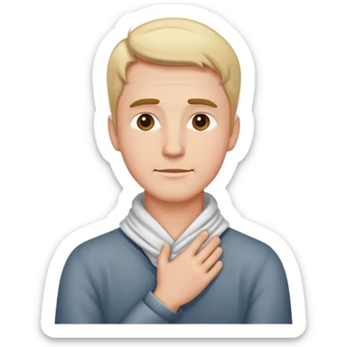 Hands around neck grabbing it guy  sticker