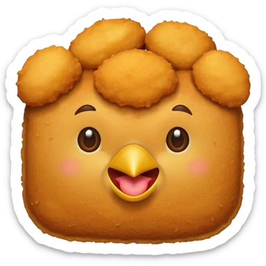 Chicken nugget sticker