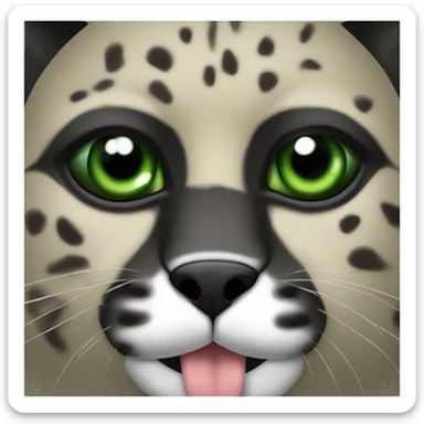 Pantera negra enfadada con ojos verdes sticker