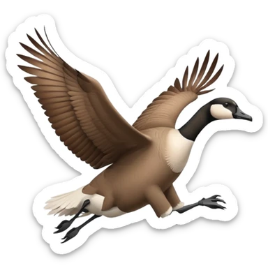 The Canada Goose Is Flying Thanksgiving Day sticker