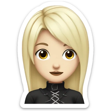 Blonde goth anime girl sticker