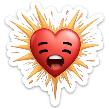 Heart exploding with love  sticker