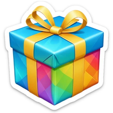 Un cadeau emballé qui sautille sticker