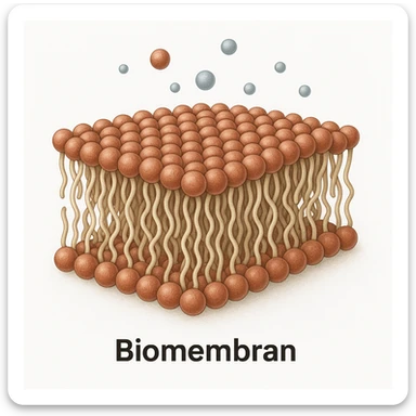 realistischer aufbau einer biomembran. queerschnit mit weißem hintergrund sticker