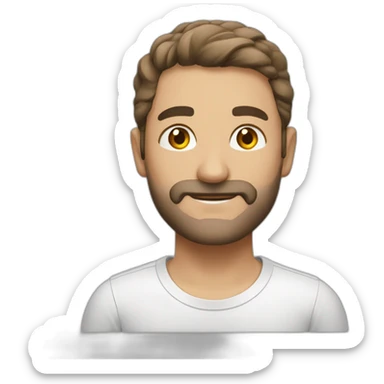 gülmekten kafasına sıkan adam sticker