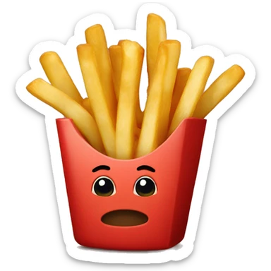 Fries with ketchup  sticker