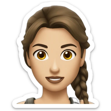 Lara croft sticker