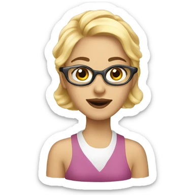 cosmetolog with ideas  sticker