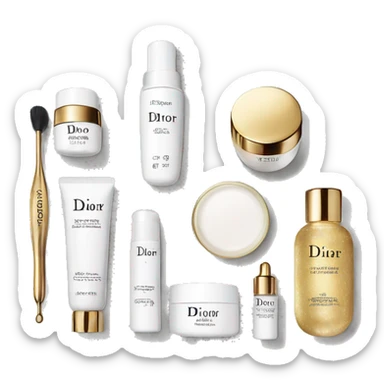 Dior white and gold skin care Kit sticker