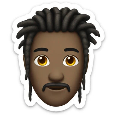 nonchalant dread head sticker