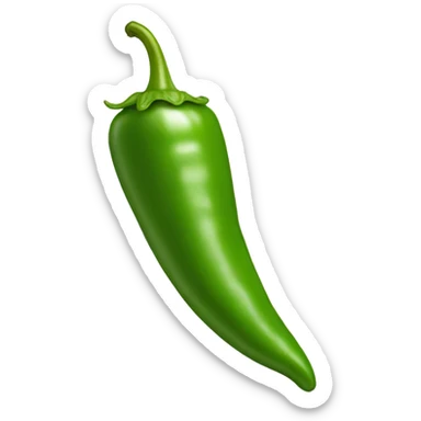 Green chili pepper sticker