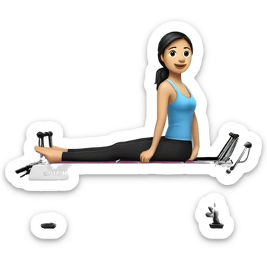Filipina on pilates reformer  sticker