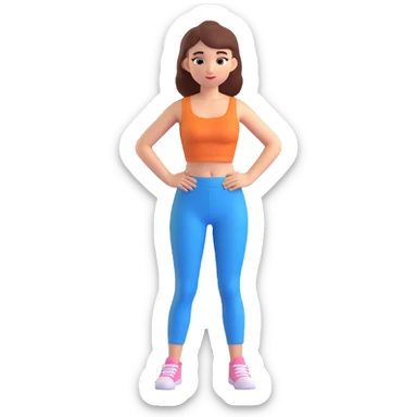 girl wearing a crop top, modern style, casual pose sticker