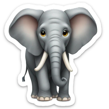 elephant with a bow sticker
