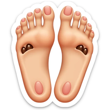 The foot emoji but everything EXCEPT the toes are the eye emoji sticker