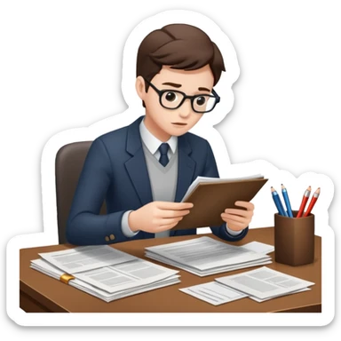 A person undertaking a manual review or triaging of the inputs of events sticker