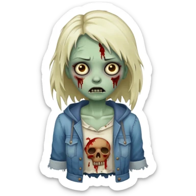zumbi girl  sticker
