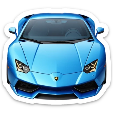 Blue Lamborghini sports car sticker