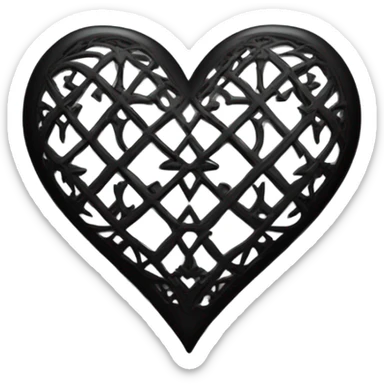 Goth black heart sticker