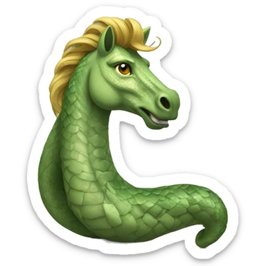 un cheval au corps de serpent  sticker