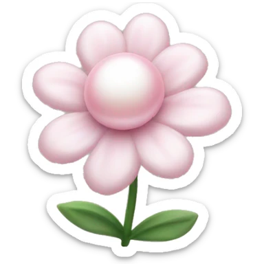 Pearl light pink flower sticker