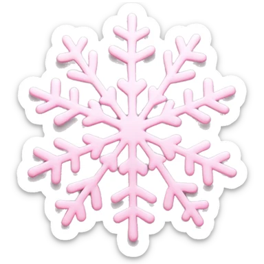 pastel pink snowflake  sticker
