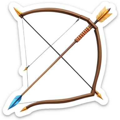 A bow with arrows sticker