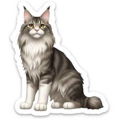 Maine Coon Cat Breed Full Body sticker