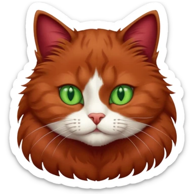 бордовый кот sticker