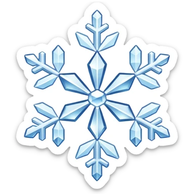 white snowflake white sticker