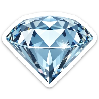 3D rendering still life realistic clear diamond sticker