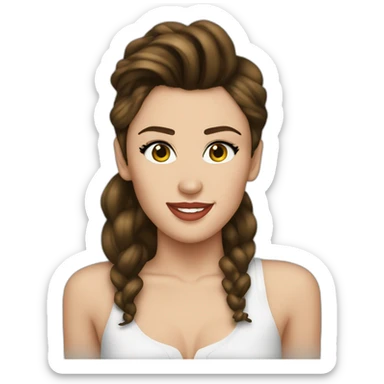 Brunette miley cyrus, somewhat detailed sticker